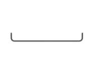 Šatní tyč String 72, dark grey