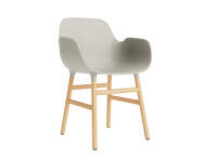 Židle Form s područkami Oak, light grey