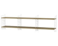 Policová sestava String Living Room O, oak/white