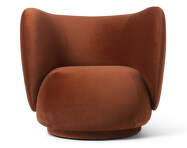 Lounge chair Rico, Rich Velvet rust