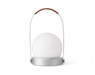 Přenosná lampa Carrie Leather Handle, brushed aluminium