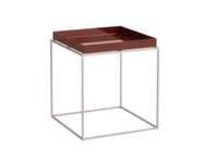 Stolek Tray Table 40x40, chocolate high gloss / silicone coated steel