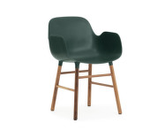 Židle Form s područkami Walnut, green