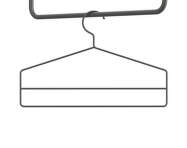 Ramínka String 4 ks, dark grey