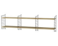 Policová sestava String Living Room O, oak/black