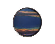 Tác Organic Glass Tray Round S, indigo