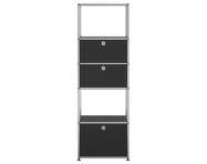 Policová sestava USM Haller M52, graphite black