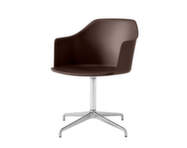 Kancelářská židle Rely HW38 s područkami, polished aluminium / burnt umber