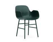 Židle Form s područkami Steel, green