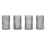 Sklenice Ripple Verrines set 4ks, smoked grey