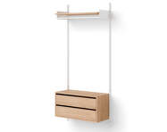 Policová sestava Wardrobe Shelf Cabinet w. Drawers 1, oak/white