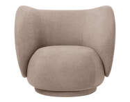 Ex-display lounge chair Rico, Bouclé sand