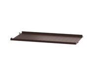 Police String Metal Shelf Low Edge 58 x 30, dark brown