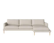 Pohovka Veneda 3.5místná w. chaise longue right, white pigmented oiled oak/Ascot beige