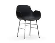 Židle Form s područkami Chrome, black