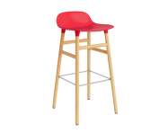 Barová židle Form 75 cm Oak, bright red