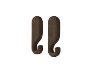 Nástěnný věšák Nob 8.5 cm 2ks, dark oiled oak
