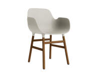 Židle Form s područkami Walnut, light grey