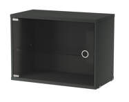 Skříňka Display Cabinet with Swing Glass Door, dark grey