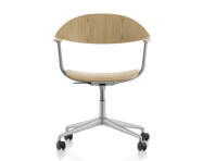 Kancelářská židle Mynt Plywood s kolečky, natural oak/blasted aluminium