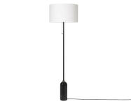 Stojací lampa Gravity, black marble/white shade