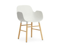 Židle Form s područkami Oak, white