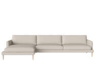 Pohovka Veneda 4.5místná w. chaise longue left, white pigmented oiled oak/Ascot beige