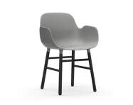 Židle Form s područkami Black Oak, grey