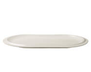 Servírovací talíř Edge Serving Plate Ecru Stoneware, 25x40 cm