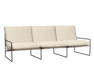 Outdorová sofa Desert 3-Seater, black / off-white