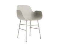 Židle Form s područkami Steel, light grey