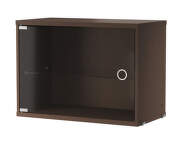 Skříňka Display Cabinet with Swing Glass Door, dark oak