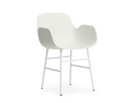 Židle Form s područkami Steel, white
