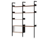 Policová sestava Rombe Konfigurace D, anthracite/lacquered walnut