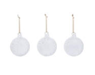 Vánoční baňky Flurry M set 3ks, white