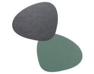 Oboustranné prostírání Double Curve L, anthracite / pastel green