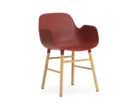 Židle Form s područkami Oak, red