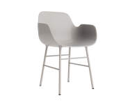 Židle Form s područkami Steel, warm grey