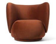 Lounge chair Rico Swivel, Rich Velvet rust