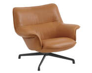 Křeslo Doze Lounge Chair Low Swivel, Refine Leather Cognac / anthracite black