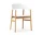 Židle Herit Armchair Oak Leather, white