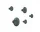 Sada věšáků The Dots Metal, dark green