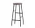 Barová stolička Cornet High, Powder Coated Steel Soft Black / Smoked Oiled Oak