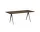 Jídelní stůl Pyramid Table 02, 190 x 85 x 74 cm, black powder coated steel / smoked solid oak