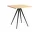Kavárenský stolek Pyramid Table 21, 70 x 70 x 74 cm, black powder coated steel / oiled solid oak