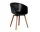 Židle AAC 23 Lacquered Walnut Veneer, Sense Black