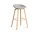 Barová stolička AAS 32 High Lacquered Oak Veneer, concrete grey
