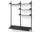 Policová sestava Wardrobe Shelf 3, walnut/black