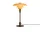 Stolní lampa PH 3/2, aged brass/yellow glass