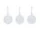 Vánoční baňky Flurry L set 3ks, white